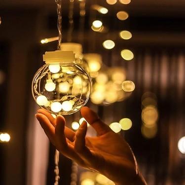 Led ışık saçak 2,5 m 138 led top gün ışığı 8 top