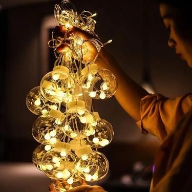 Led ışık saçak 2,5 m 138 led top gün ışığı 8 top