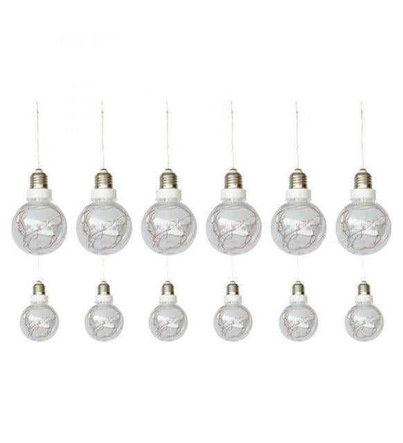 Led ışık Yılbaşı Sarkıt 12 Ampül Şekilli 2,5m fişl