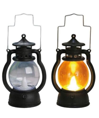 Ledli Fener Gaz Lambası Model Pilli 13 Cm Siyah Pil İçinde