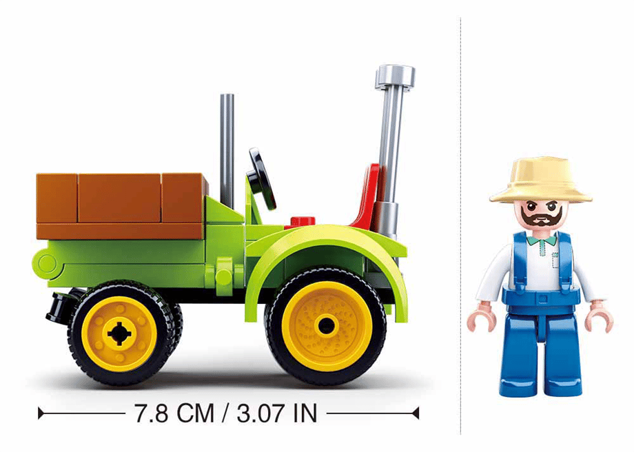 Lego 080 Parça Sluban Town Traktör               