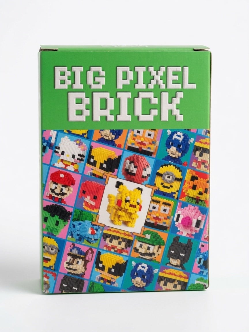 Lego Bricks 3d Büyük boy PİKACHU-POKEMON  big pixel  BPB-017