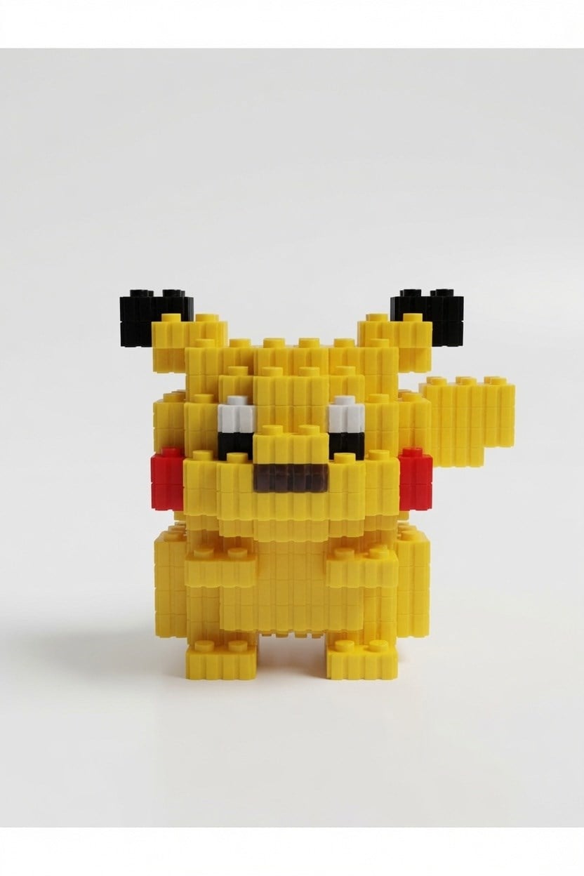 Lego Bricks 3d Büyük boy PİKACHU-POKEMON  big pixel  BPB-017