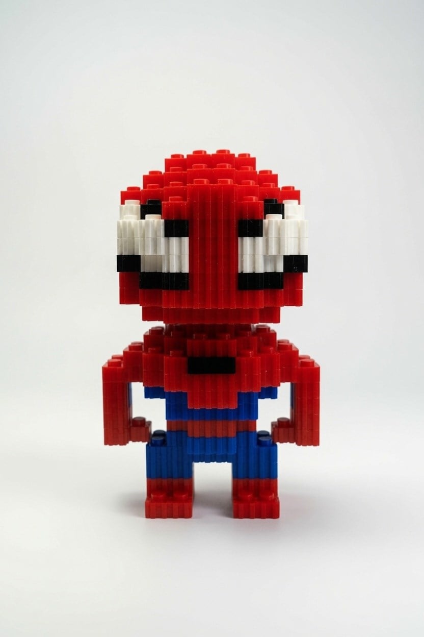 Lego Bricks 3d Büyük boy SPİDER-ÖRÜMCEK ADAM  big pixel  BPB-015