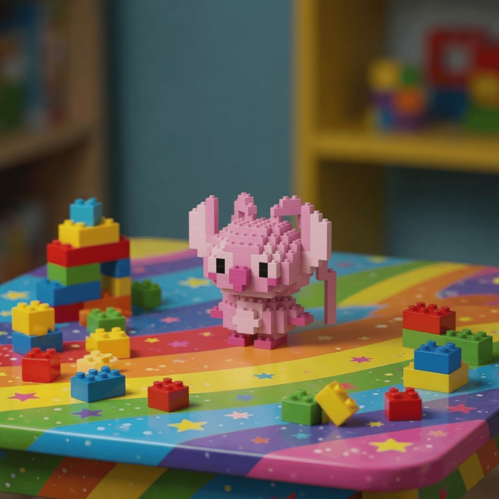 Lego Bricks 3d lego  stitch angel