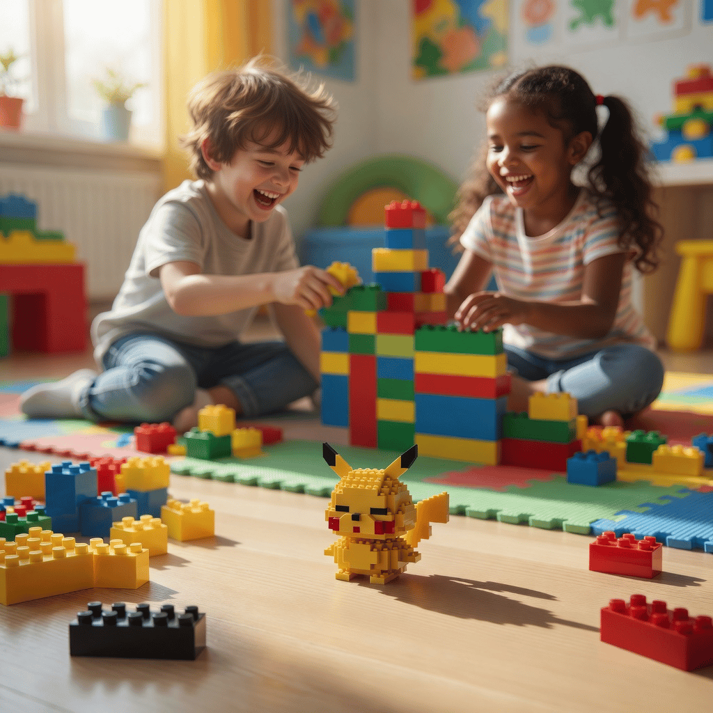 Lego Bricks 3D Pikachu Yapım Seti Eğitici Oyuncak Blok Model Koleksiyon
