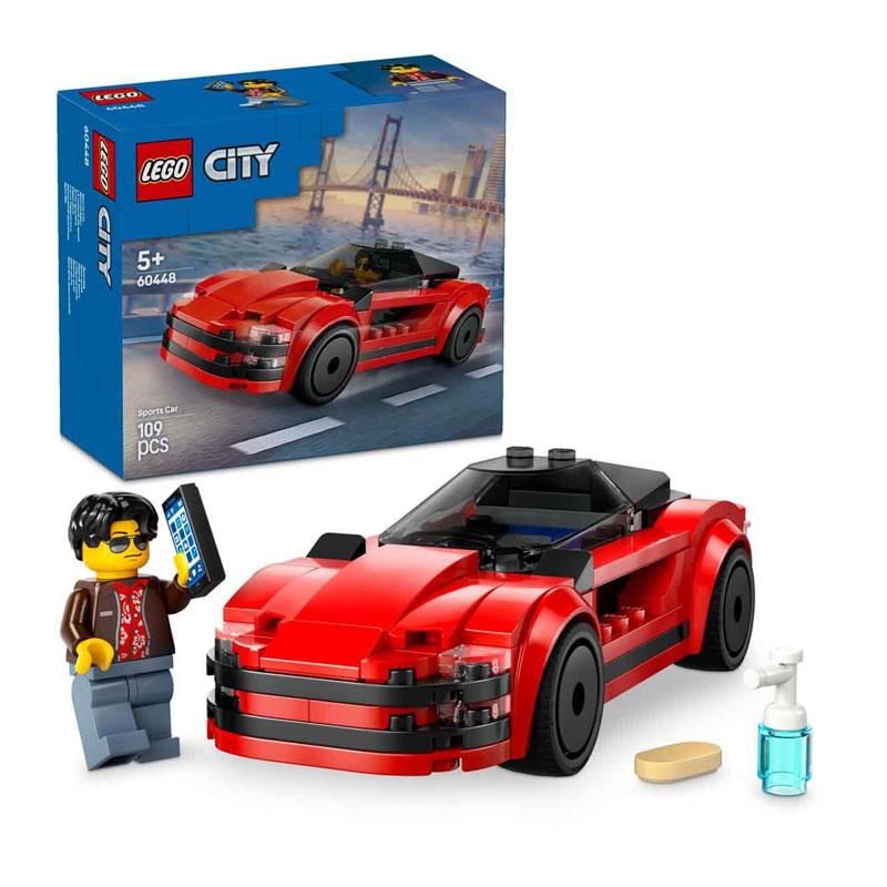Lego city 109  Parça Orjinal kırmızı spor araba