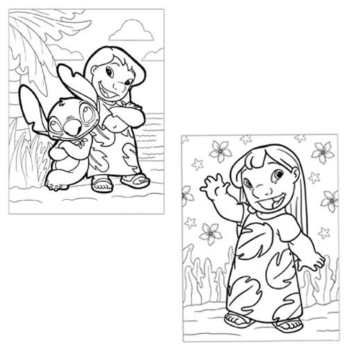 LİLO STİTCH Boyama Kitabı 3lü Boyama Kitabı Sticker Maske li