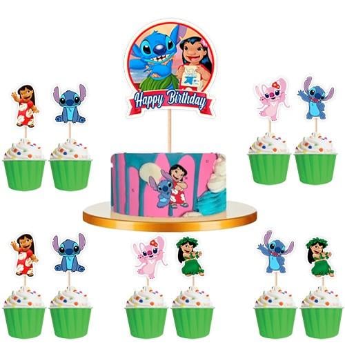 LİLO VE STİTCH ceke topper set pasta kür-kür-cupca