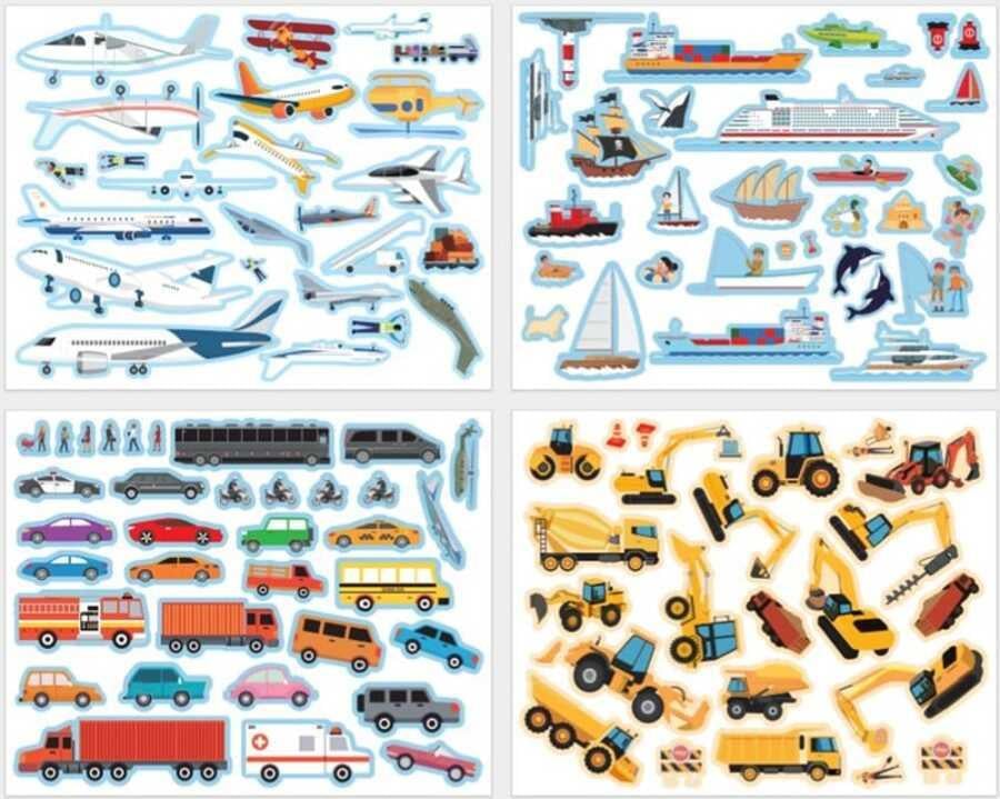 Lino Tekrar Kullanılabilen Sticker Pad Taşıtlar