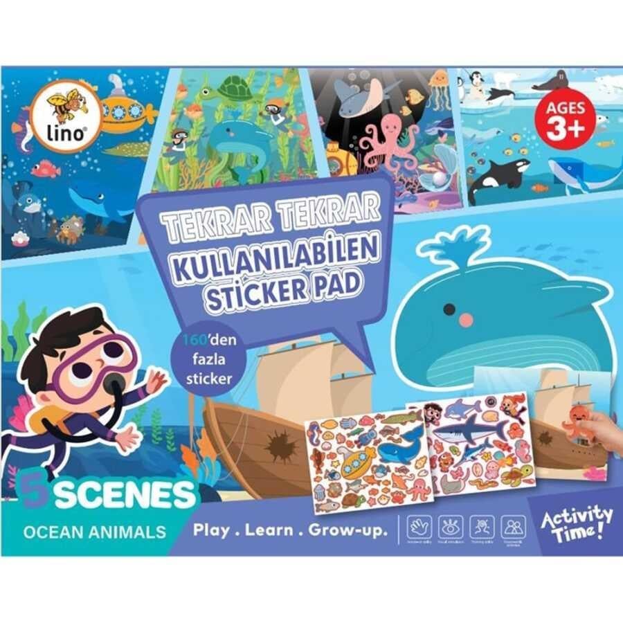 Lino Tekrar Kullanılabilen Sticker Pad Okyanus