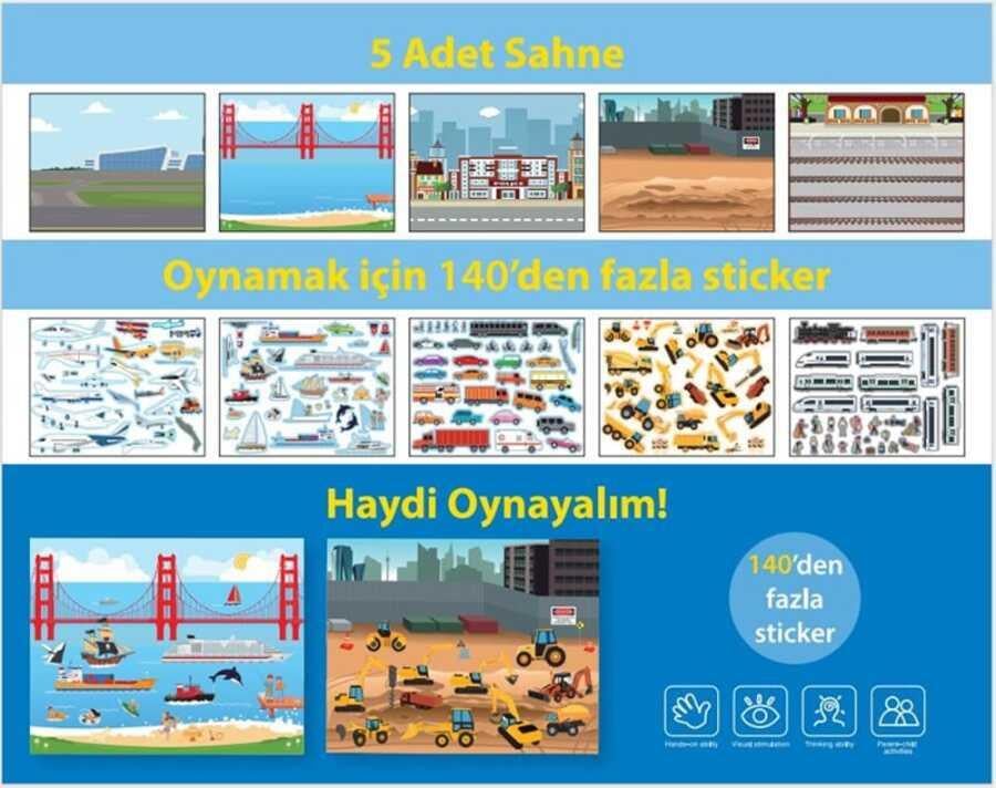 Lino Tekrar Kullanılabilen Sticker Pad Taşıtlar