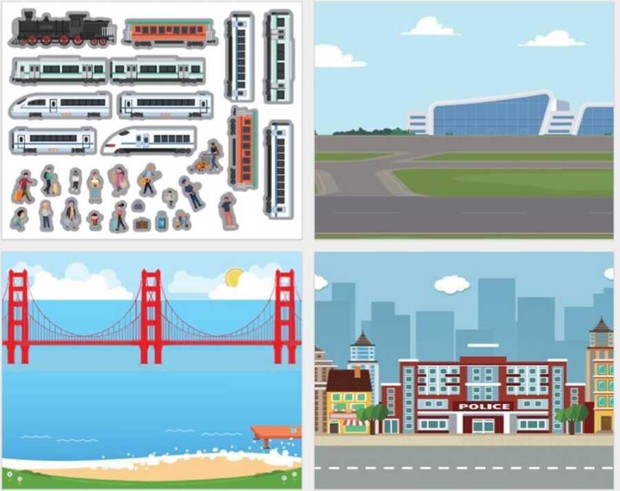 Lino Tekrar Kullanılabilen Sticker Pad Taşıtlar