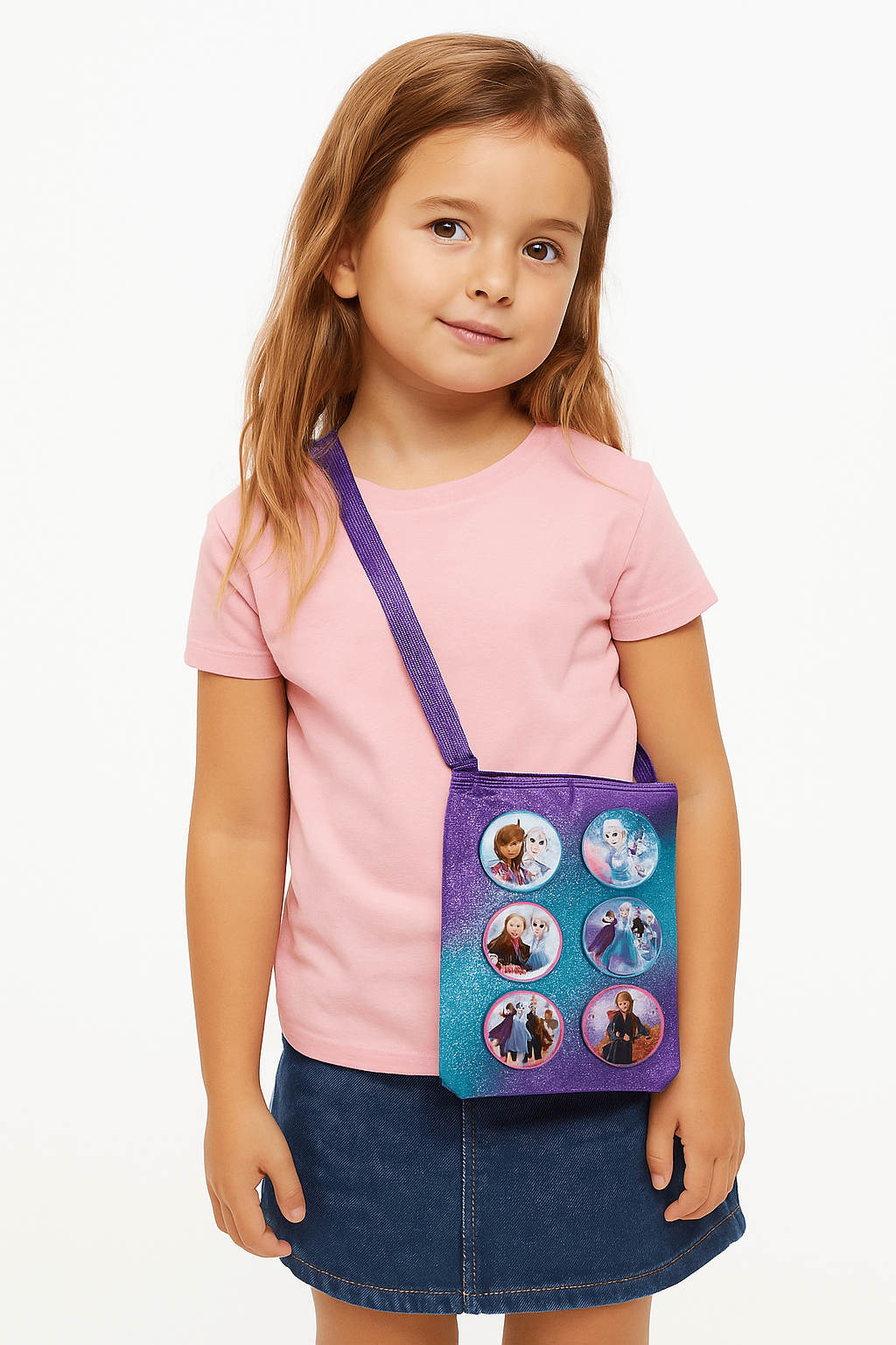 Lisanslı Yaka çanta metal rozeti Frozen-Elsa-Anna 6lı paket Pinyata İçi Doğum Günü Hediyesi