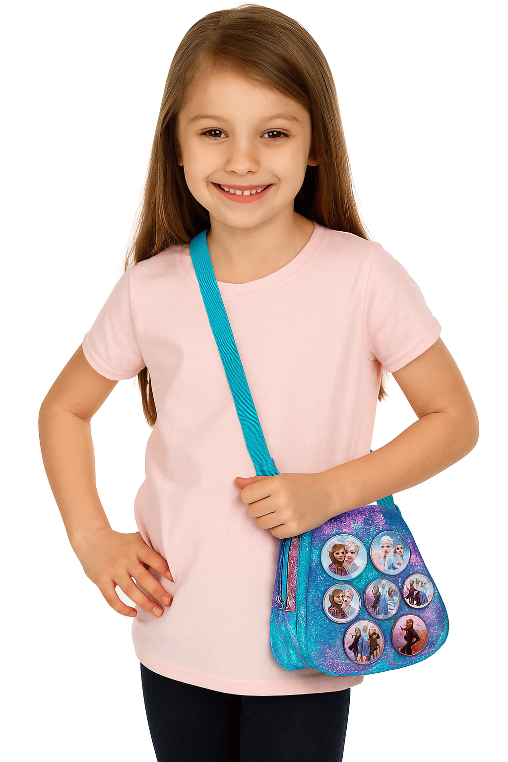 Lisanslı Yaka çanta metal rozeti Frozen-Elsa-Anna 6lı paket Pinyata İçi Doğum Günü Hediyesi