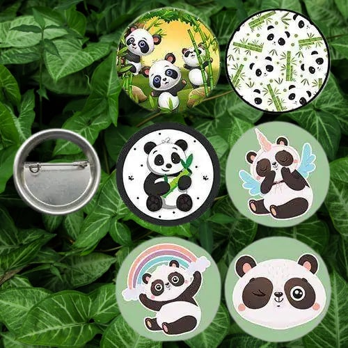 Lisanslı Yaka çanta metal rozeti Panda 6lı paket Pinyata İçi Doğum Günü Hediyesi