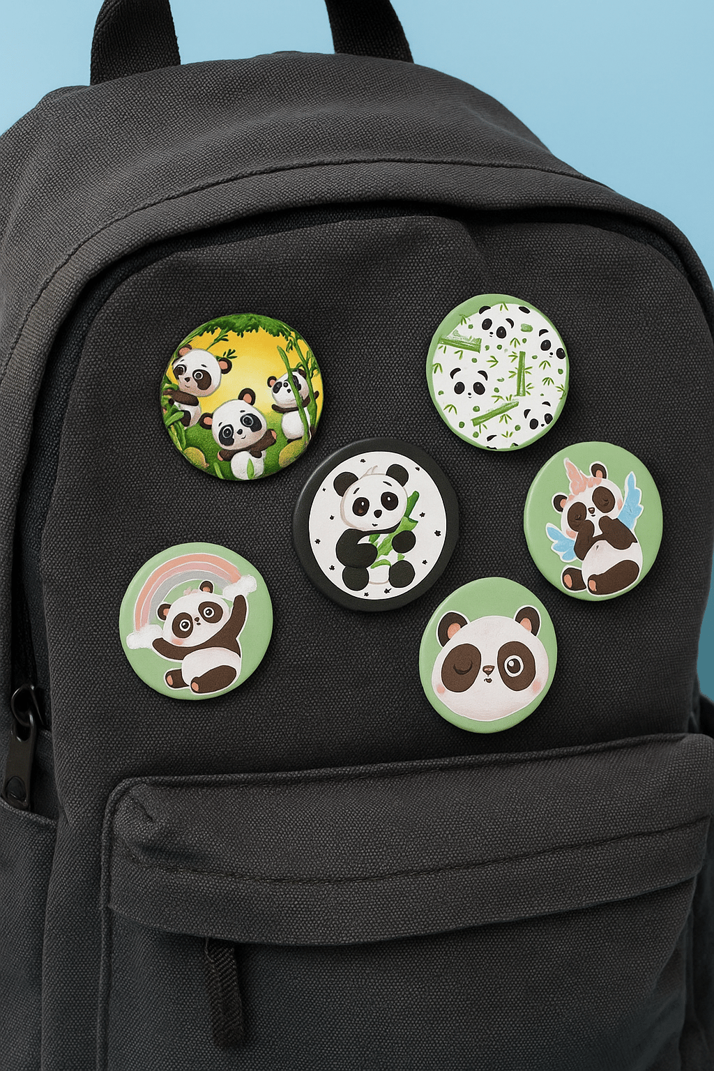 Lisanslı Yaka çanta metal rozeti Panda 6lı paket Pinyata İçi Doğum Günü Hediyesi