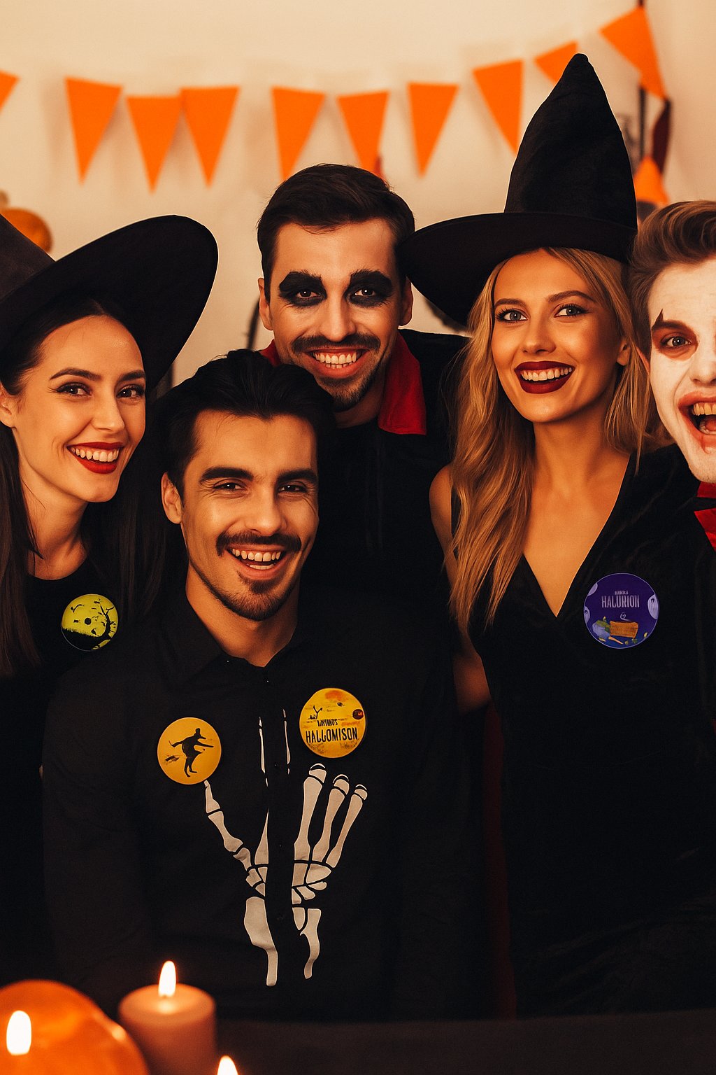 Lisanslı Yaka çanta rozeti Halloween Cadılar Bayramı 6'lı Parti Rozeti-Pinyata İçi Hediyesi