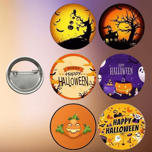 Lisanslı Yaka çanta rozeti Halloween Cadılar Bayramı 6'lı Parti Rozeti-Pinyata İçi Hediyesi