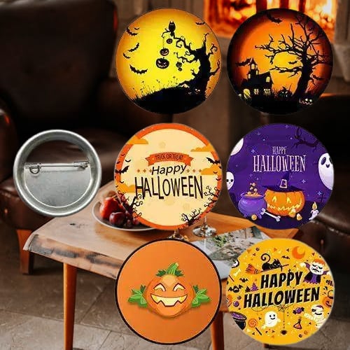 Lisanslı Yaka çanta rozeti Halloween Cadılar Bayramı 6'lı Parti Rozeti-Pinyata İçi Hediyesi
