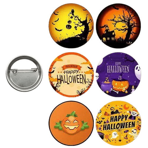 Lisanslı Yaka çanta rozeti Halloween Cadılar Bayramı 6'lı Parti Rozeti-Pinyata İçi Hediyesi
