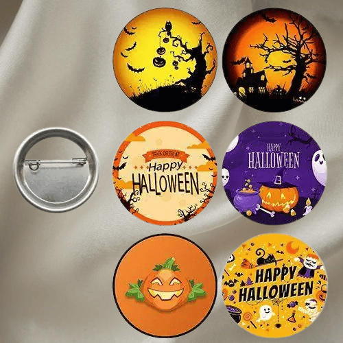 Lisanslı Yaka çanta rozeti Halloween Cadılar Bayramı 6'lı Parti Rozeti-Pinyata İçi Hediyesi