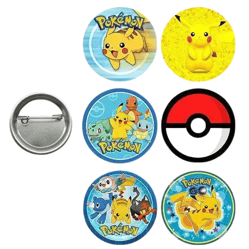 Lisanslı Yaka çanta rozeti Pokemon 6lı Paket Pinyata İçi Küçük Hediyelikler