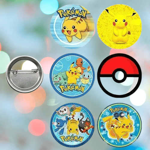 Lisanslı Yaka çanta rozeti Pokemon 6lı Paket Pinyata İçi Küçük Hediyelikler