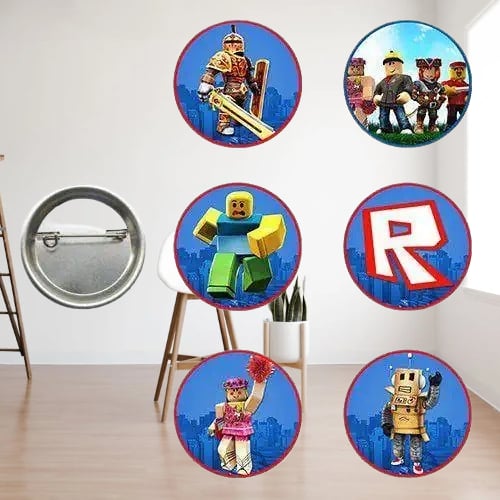 Lisanslı Yaka çanta rozeti Roblox 6lı Paket Pinyata İçi Küçük Hediyelikler