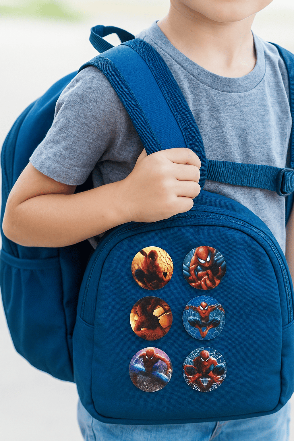 Lisanslı Yaka çanta rozeti Spiderman-Örümcek Adam 6lı Paket Pinyata İçi Küçük Hediyelikler