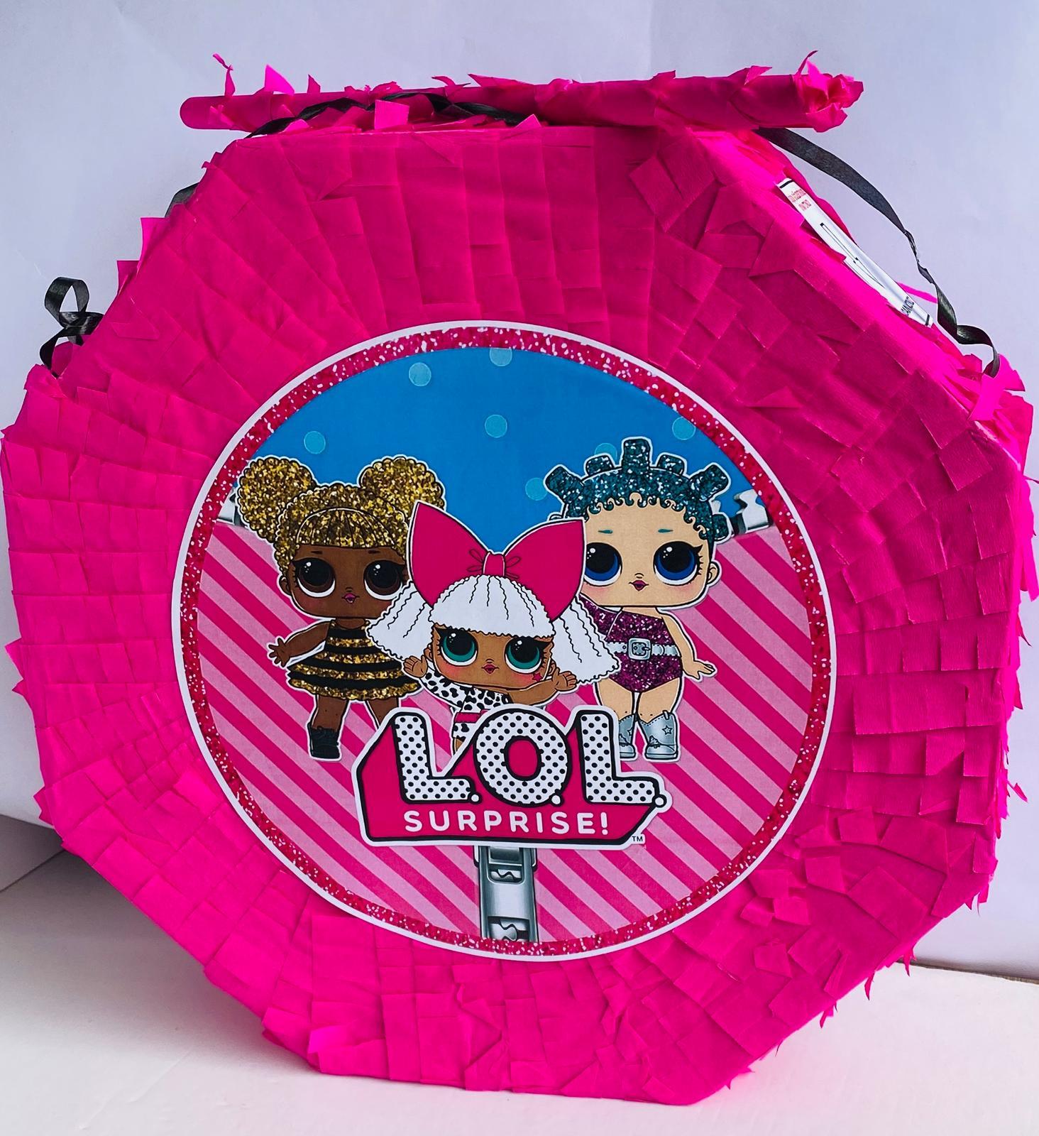 LOL Bebek Pinyata 42cm + Sopası Doğum Günü Eğlencesi Pinyata Patlatma Partisi