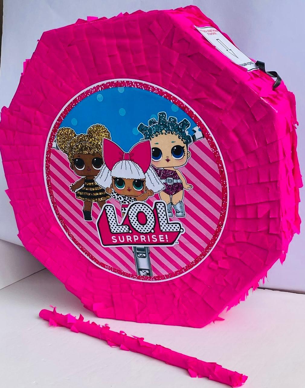 LOL Bebek Pinyata 42cm + Sopası Doğum Günü Eğlencesi Pinyata Patlatma Partisi