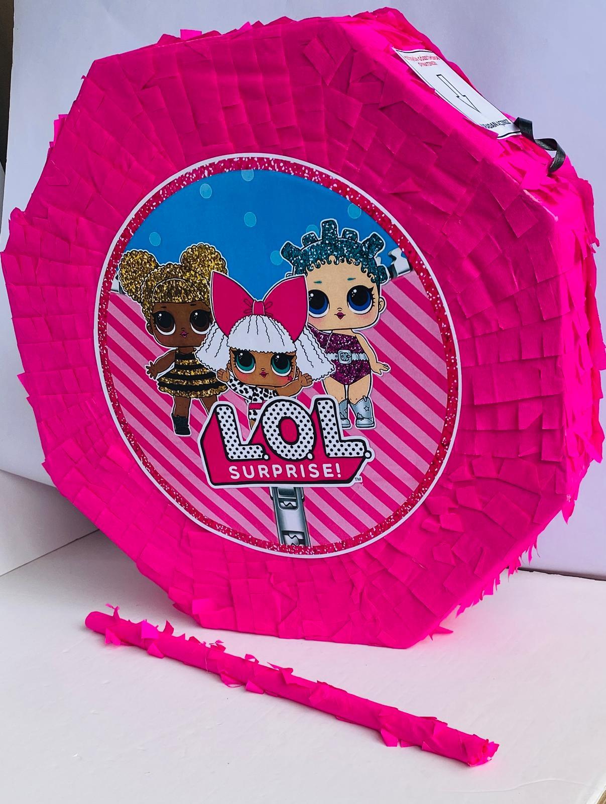 LOL Bebek Pinyata 42cm + Sopası Doğum Günü Eğlencesi Pinyata Patlatma Partisi