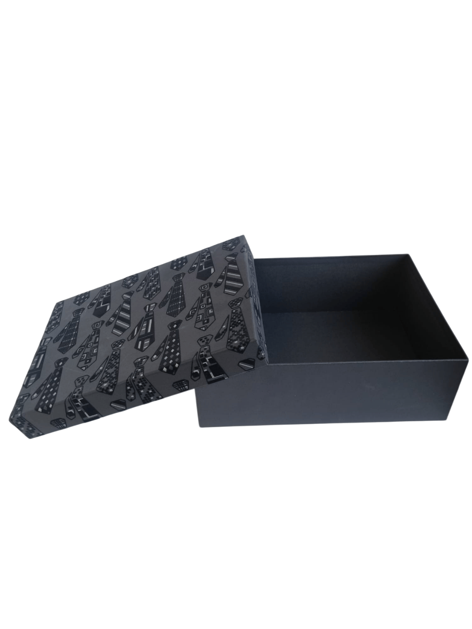 Lüks Erkeğe Özel Hediye kutusu 24x33x11cm Siyah Zemin Üstüne Kadife dokulu Kravatlar 