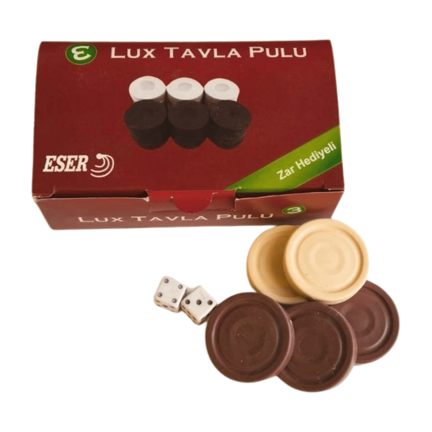 Lüks Tavla Pulu Yedek Büyük 3 Numara