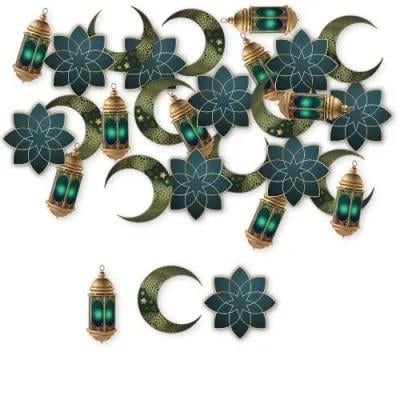 Masa konfettisi RAMAZAN ayyıldız kandil YEŞİL 30lu