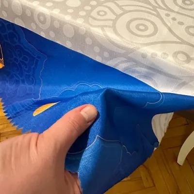 Masa örtüsü 160x220 ETEK UÇU SAKS MAVİ RAMAZAN