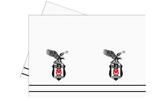 Masa Örtüsü Orjinal Beşiktaş 120*180Cm siyah beyaz parti örtüsü             
