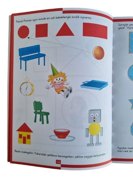 Masallarla kavramlar Bir varmış Bir yokmuş Pamuk Prenses ve Yedi Cüceler ile Görsel Algılama Sıra dışı okul öncesi eğitim ve aktivite kitabı
