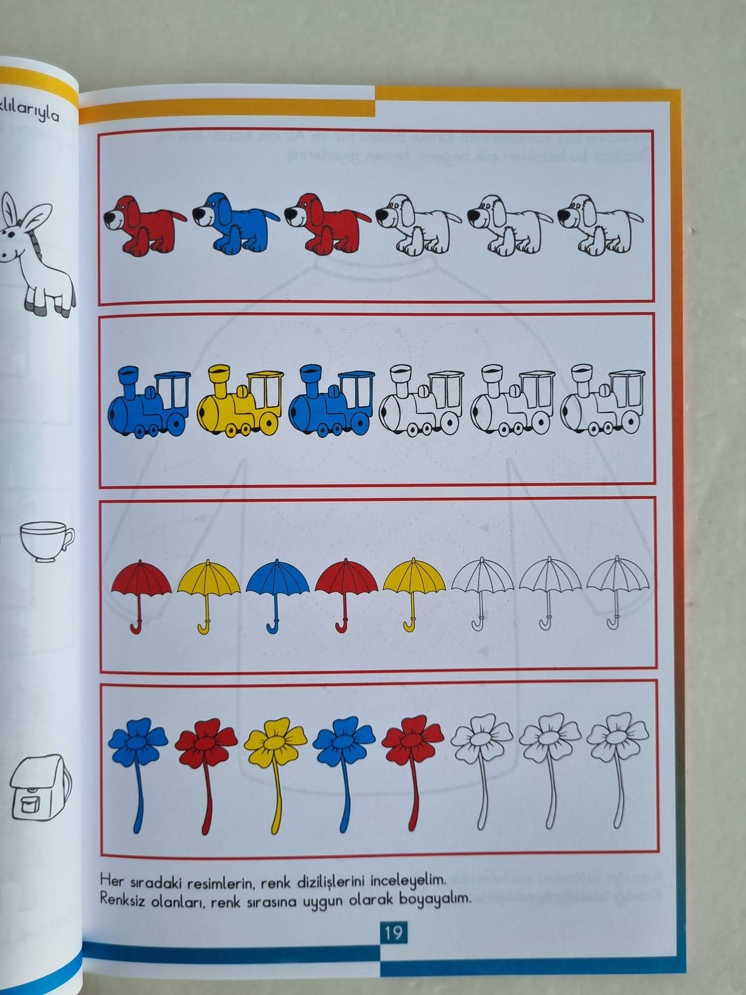 Masallarla kavramlar Bir varmış Bir yokmuş Kırmızı Başlıklı Kız ile Renkler ve Şekiller Sıra dışı okul öncesi eğitim ve aktivite kitabı
