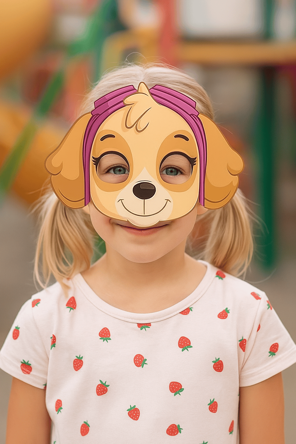 Maske 6 lı PAW PATROL SKY karton maske lastikli parti maskesi