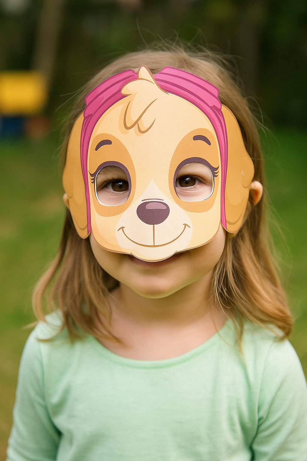 Maske 6 lı PAW PATROL SKY karton maske lastikli parti maskesi