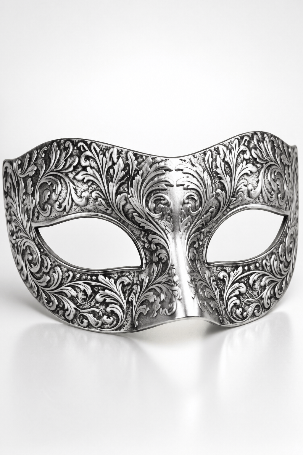 Maske Erkek Parti Maskesi Gümüş Venedik Balo- Halloween Davet Maskesi