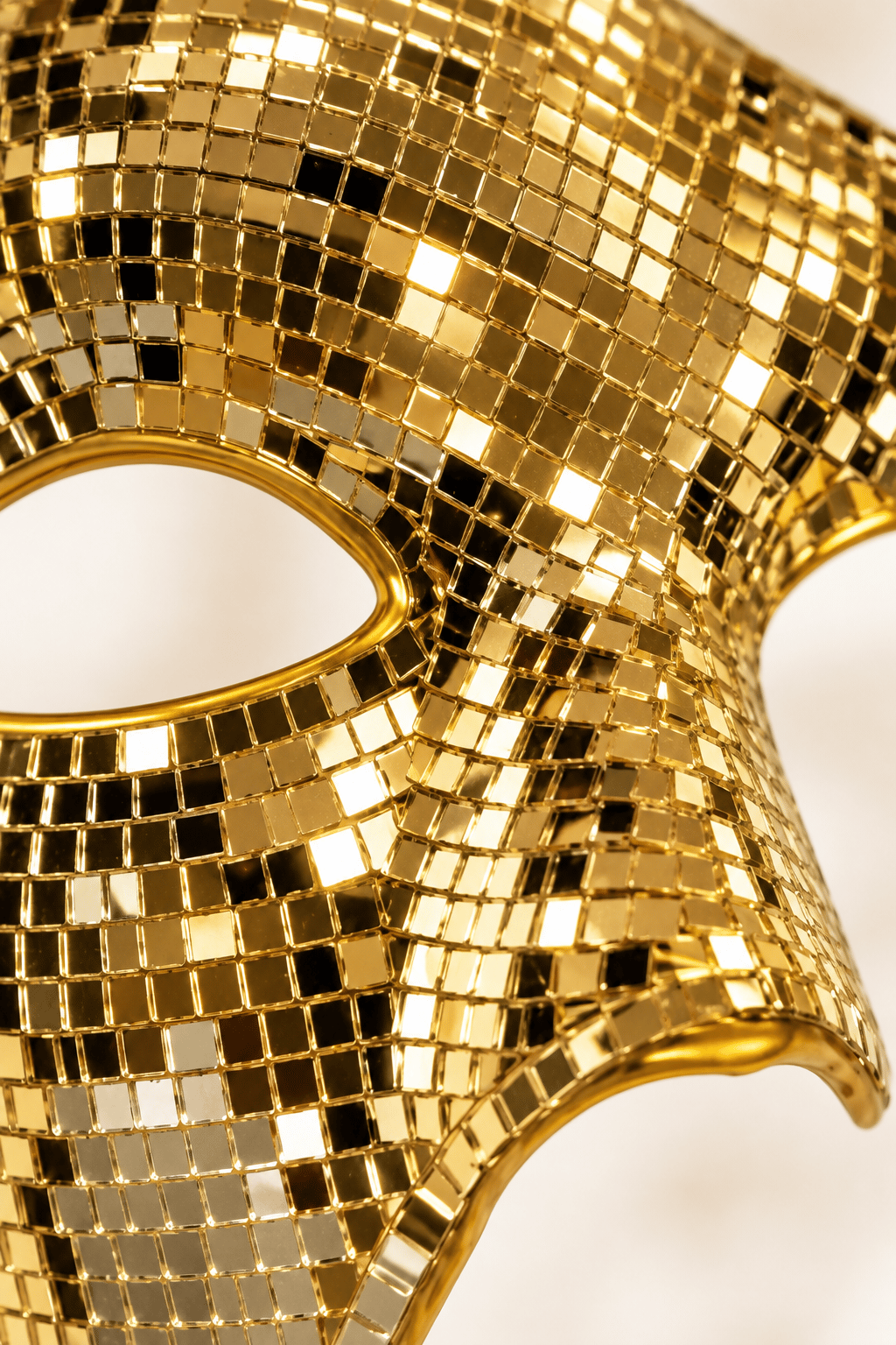 Maske Gold Tek Göz Venedik Maskesi Parlak Disko Parti Kostüm Maskesi