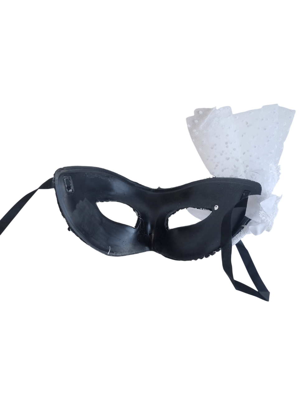 Maske göz çevresi  Pullu Çiçekli Lüks Gümüş    