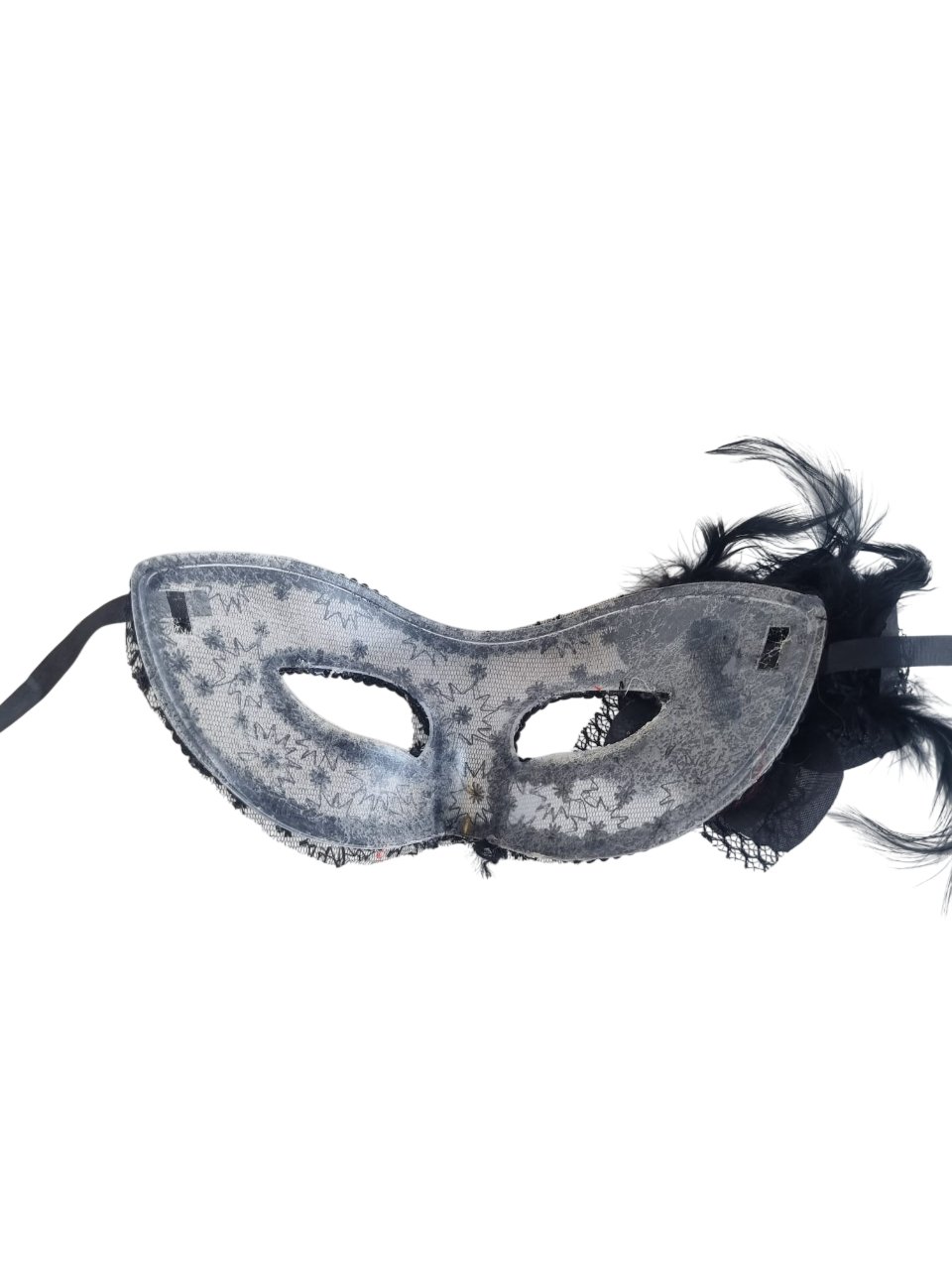 Maske göz çevresi  Tüllü Çiçekli Lüks Siyah