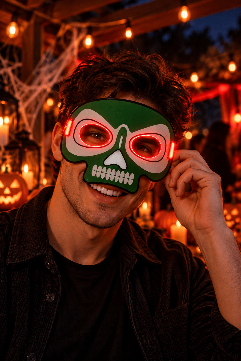 Maske parti maskesi KIRMIZI glow stick -