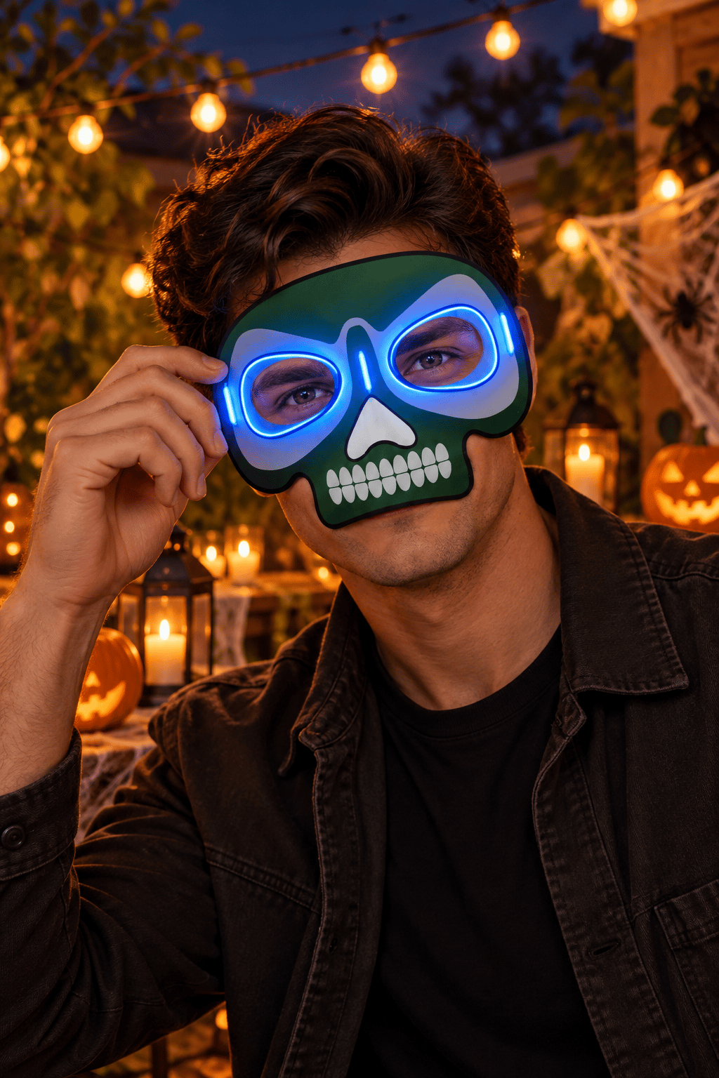 Maske parti maskesi MAVİ glow stick -