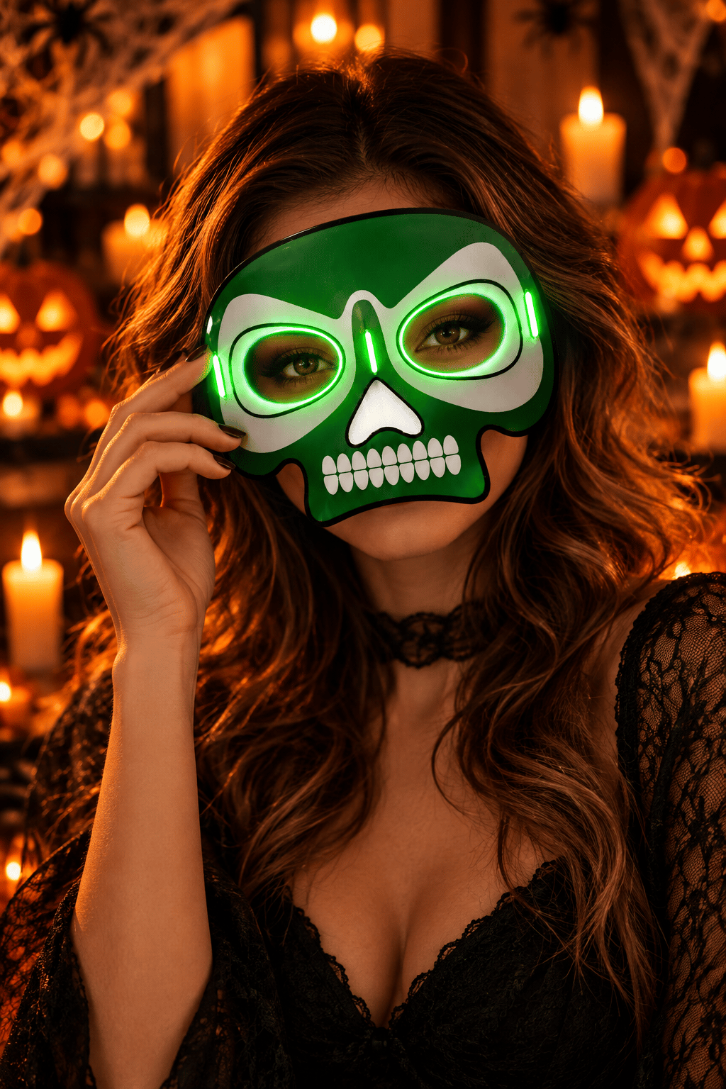 Maske parti maskesi YEŞİL glow stick -