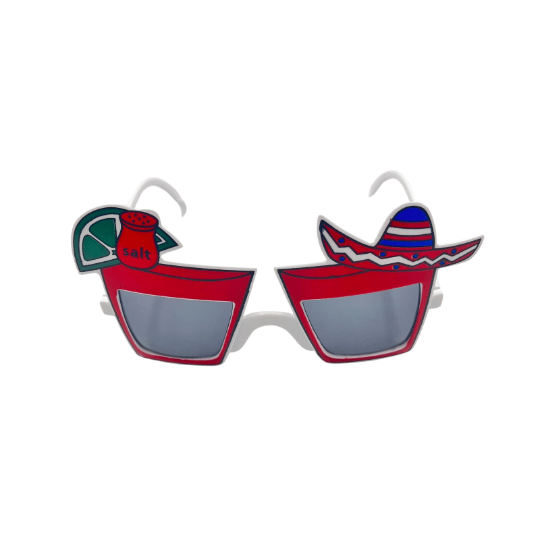 Meksika Şapkalı Kırmızı Parti Gözlüğü